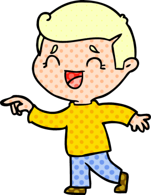 Bir insan tarafından çizilmiş gülen adam.