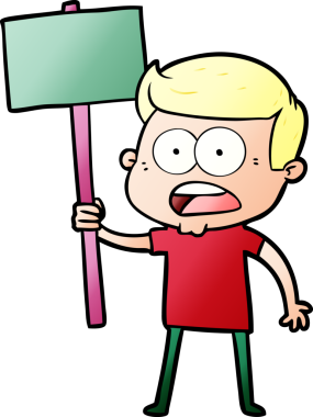 Bir insan tarafından çizilmiş bir karikatür.