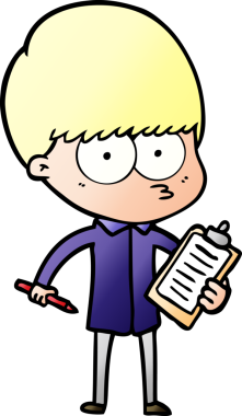 Bir insan tarafından çizilmiş sinirli çizgi film çocuğu.