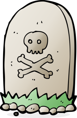 Bir insan tarafından çizilmiş karikatür mezarı