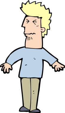 Çizgi film bir insan tarafından çizilmiş stresli adam