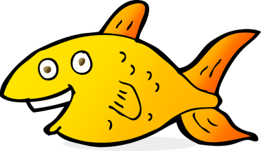 bir insan tarafından çizilmiş karikatür balığı