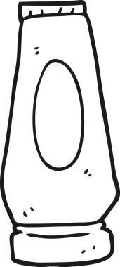 Bir insan tarafından çizilmiş siyah beyaz bir losyon.