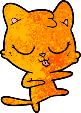 Bir insan tarafından çizilmiş kedi tıslaması.