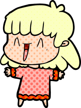 Bir insan tarafından çizilmiş karikatür kadın.