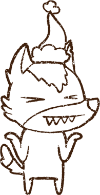 Bir insan tarafından çizilmiş Noel Köpeği Kömürü