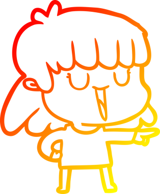 Bir insan tarafından çizilmiş bir karikatür kadın çizimi