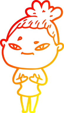 Bir insan tarafından çizilmiş bir karikatür kadın çizimi