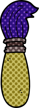 Bir insan tarafından çizilmiş karalama boya fırçası.