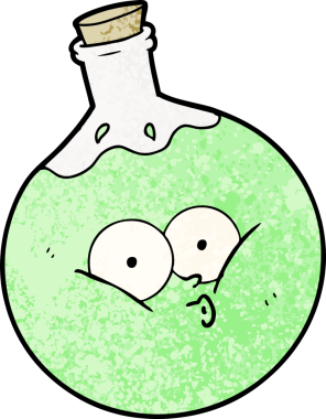 Bir insan tarafından çizilmiş karikatür iksiri