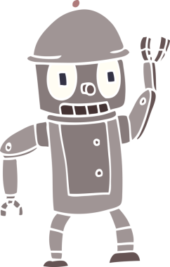 Bir insan tarafından çizilmiş karalama robotu.