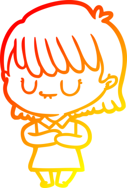 Bir insan tarafından çizilmiş bir karikatür kadın çizimi