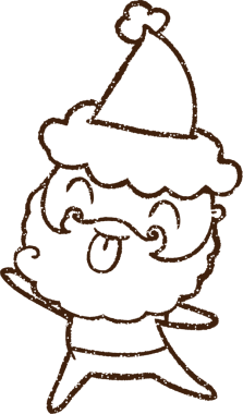 Bir insan tarafından çizilmiş Noel Adamı Kömürü