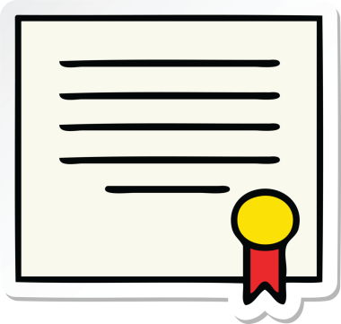 Bir insan tarafından çizilmiş şirin bir karikatür çizimi çıkartması.