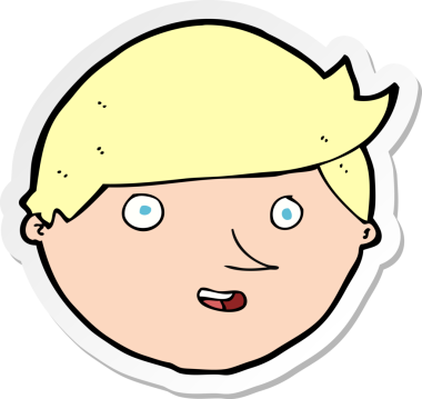 Bir insan tarafından çizilmiş gülen surat çıkartması.