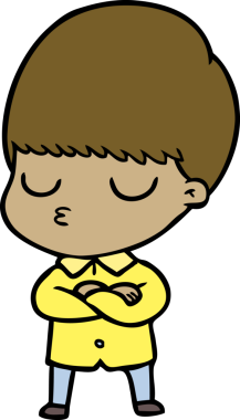 Bir insan tarafından çizilmiş sakin çocuk çizgi filmi.