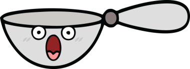 Bir insan tarafından çizilmiş bir kaşık karikatürü.