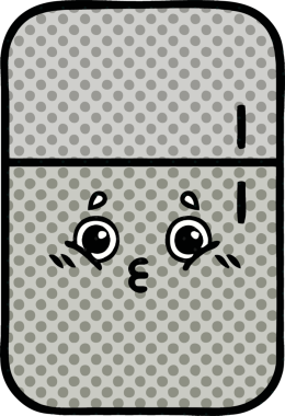 Bir insan tarafından çizilmiş buzdolabı karikatürü.