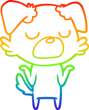 Bir insan tarafından çizilmiş omuz silken çizgi bir köpeğin çizimi.