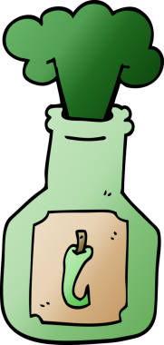 Bir insan tarafından çizilmiş acı biber sosu.