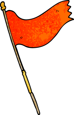 Bir insan tarafından çizilmiş karalama bayrağı.