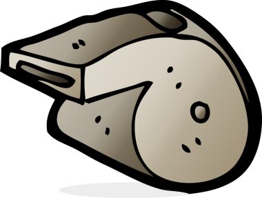 bir insan tarafından çizilmiş çizgi film düdüğü