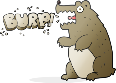 Bir insan tarafından çizilmiş serbest çizim çizgi film ayısı.