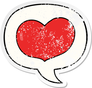 Bir insan tarafından çizilmiş, kederli, eski bir çıkartma.