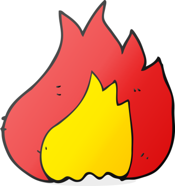 Bir insan tarafından çizilmiş karikatür alevi