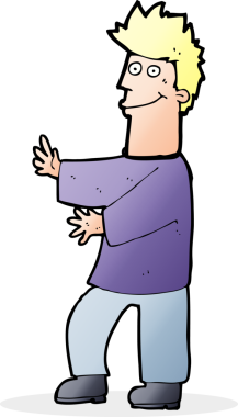 Bir insan tarafından çizilmiş mutlu bir adam.