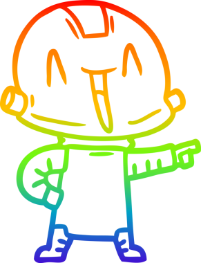 gökkuşağı gradyan çizgisi bir insan tarafından çizilmiş robot çizgi