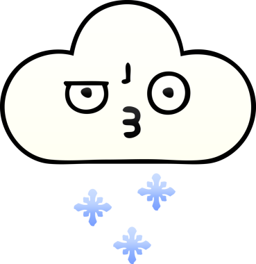 Bir insan tarafından çizilen kar bulutunun gölgeli çizimi