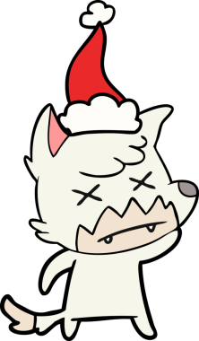 Bir insan tarafından çizilmiş Noel Baba şapkası giymiş ölü bir tilkinin el çizimi.