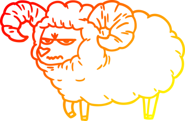 Bir insan tarafından çizilmiş kızgın bir karikatür çizimi.