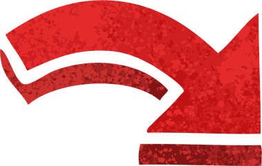 Bir insan tarafından çizilmiş işaret okunun retro illüstrasyon tarzı karikatürü