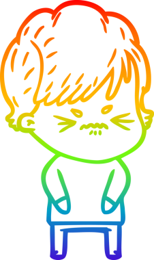 Bir insan tarafından çizilmiş karikatür çizimi.