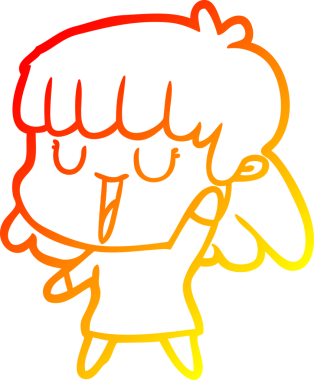 Bir insan tarafından çizilmiş bir karikatür kadın çizimi