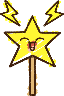 Bir insan tarafından çizilen sihirli değnek tebeşiri