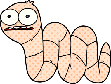 bir insan tarafından çizilmiş sinir solucanı.