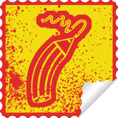 Bir insan tarafından çizilmiş bir çizgiyi çizen bir kalemin sıkıntılı yapıştırma simgesi çizimi