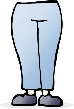 bir insan tarafından çizilmiş karikatür bacakları