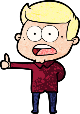 Bir insan tarafından çizilmiş bir karikatür.