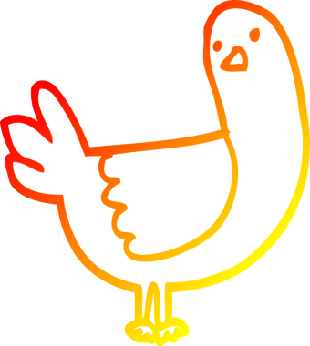 Bir insan tarafından çizilmiş çizgi film güvercini çizimi