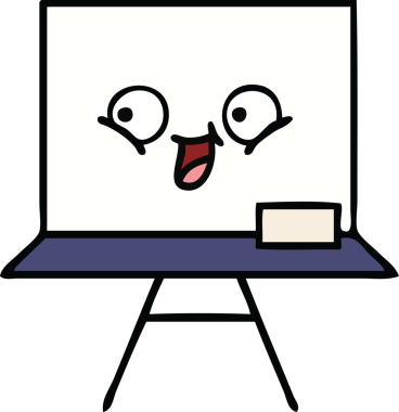 Bir insan tarafından çizilmiş beyaz bir karikatür.