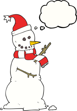 Bir insan tarafından çizilmiş serbest çizim balon kardan adam.