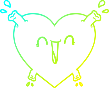 Bir insan tarafından çizilmiş sağlıklı bir kalbin soğuk çizgi çizimi.