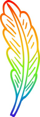 gökkuşağı gradyan çizgi çizimi bir insan tarafından çizilmiş kuş tüyü