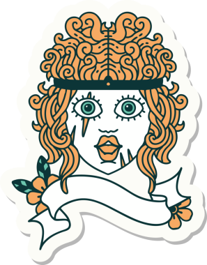 Bir insan tarafından çizilmiş barbar bir insan karakterinin çıkartması.