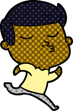 Bir insan tarafından çizilmiş karikatür mankeni adam.