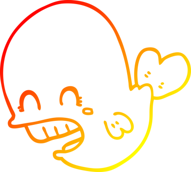 Bir insan tarafından çizilmiş karikatür balinası çizimi